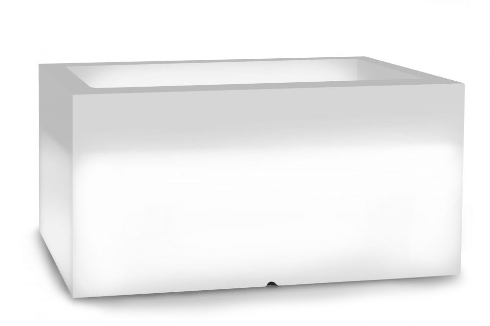 Lungo white flowerpot with lighting