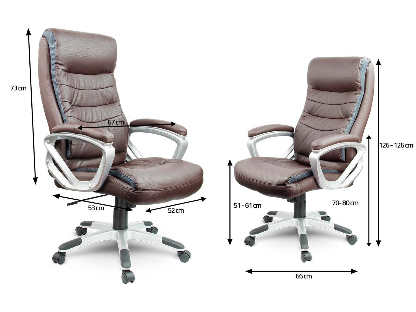 Luxury leather office chair Sofotel EG-226 brown