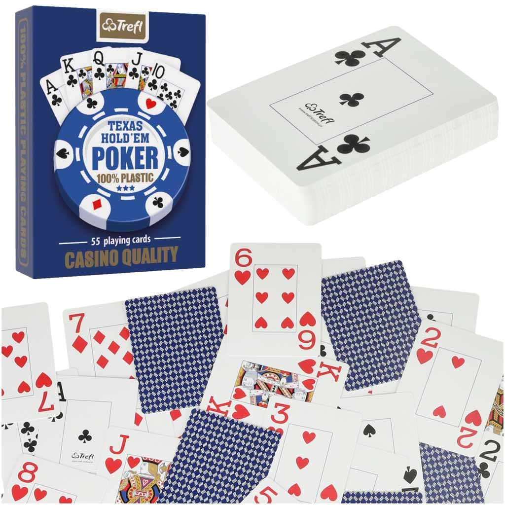 MUDUKO Trefl playing cards Poker 100% plastic 55pcs.