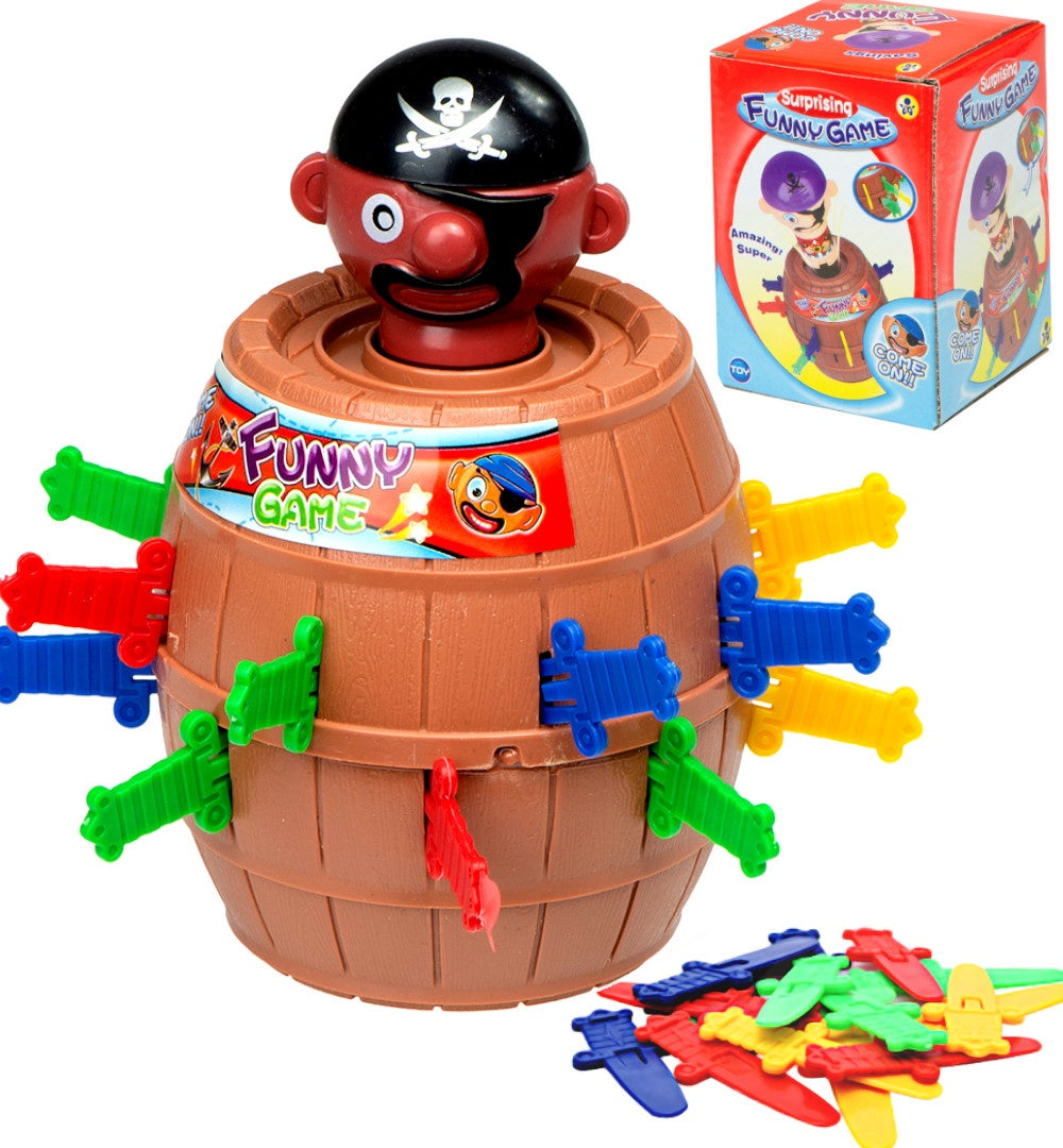 Mad Pirate barrel arcade game Stab the pirate 9 x 9 x 12.5 cm