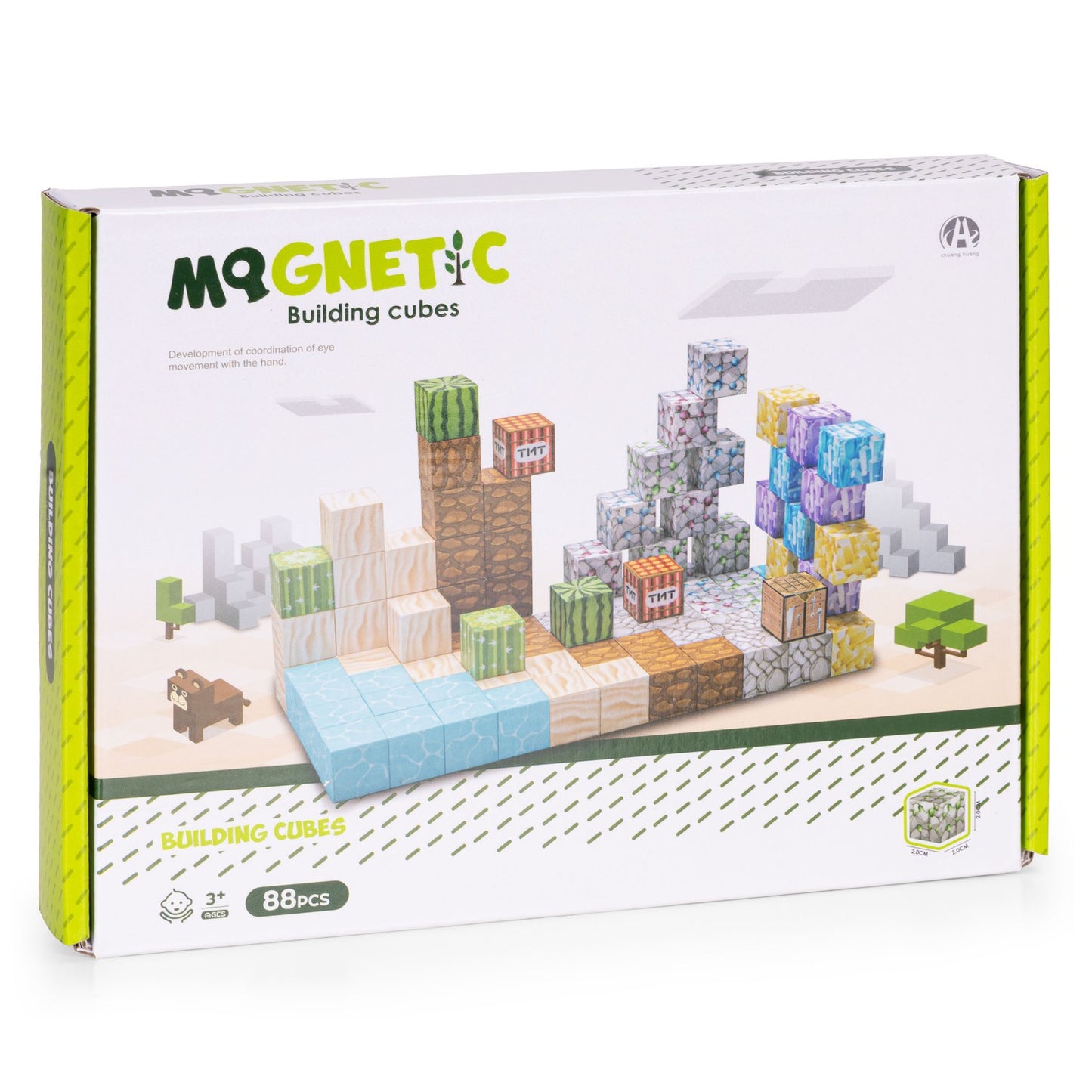 Magnetic Building Blocks Set for Kids, 88 Pieces