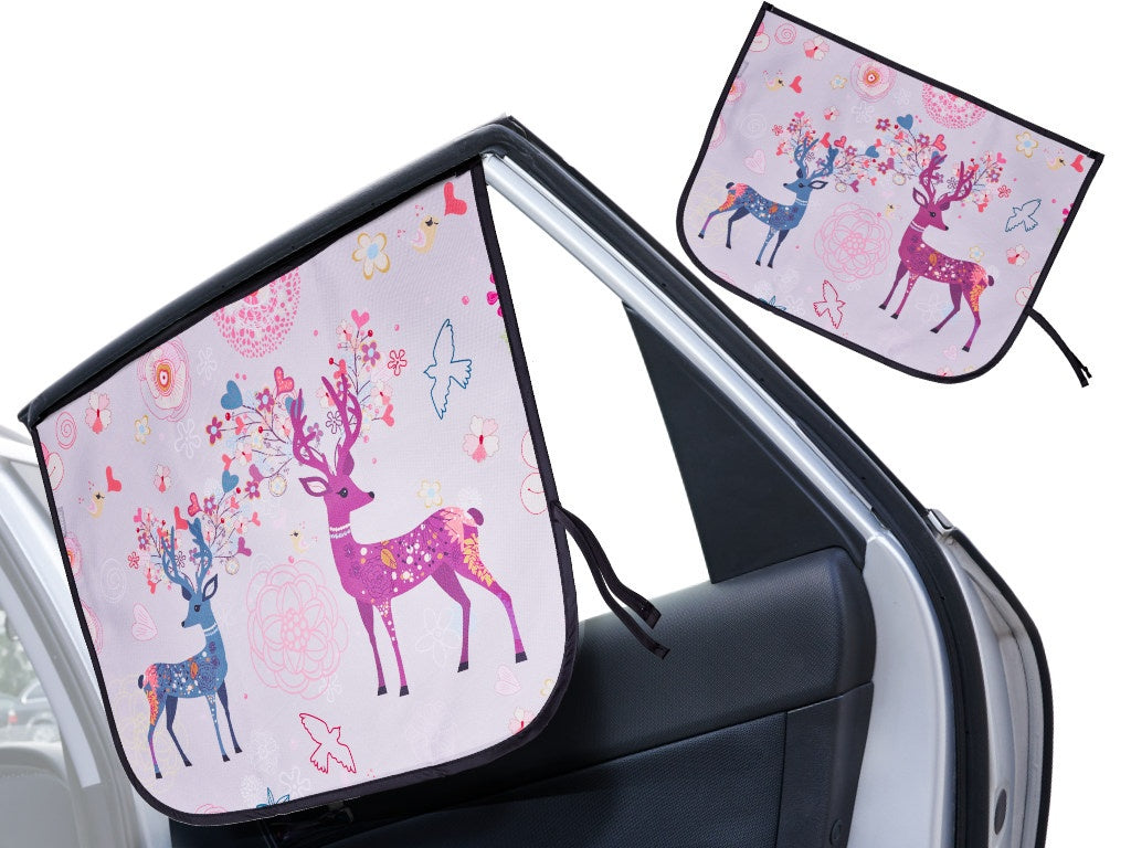 Magnetic curtain car window cover deer