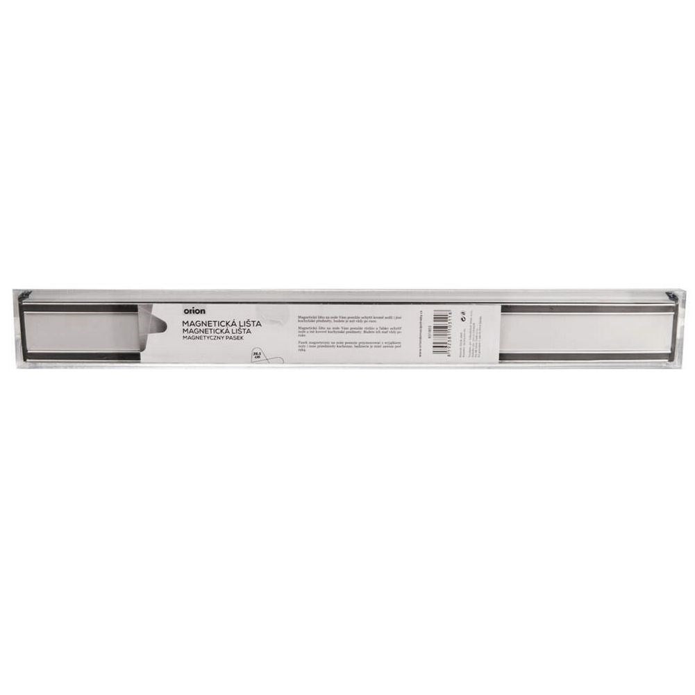 Magnetic strip for knives and tools, saves space.
