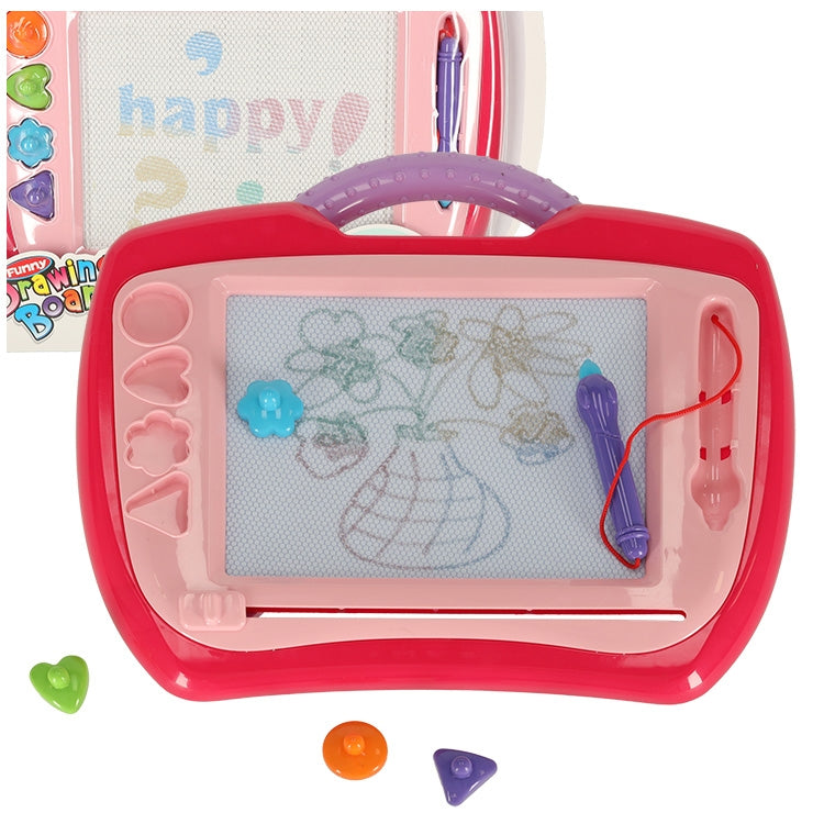 Magnetic whiteboard drawing tablet fountain pen stamps pink