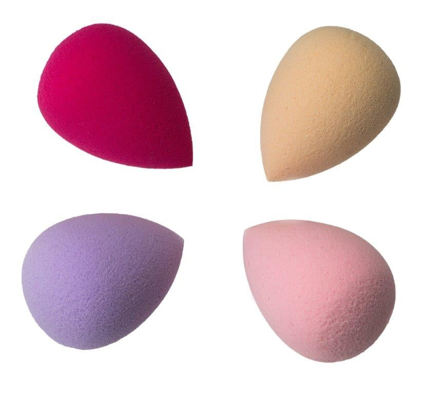 Make-up application sponge set teardrop 4 pieces