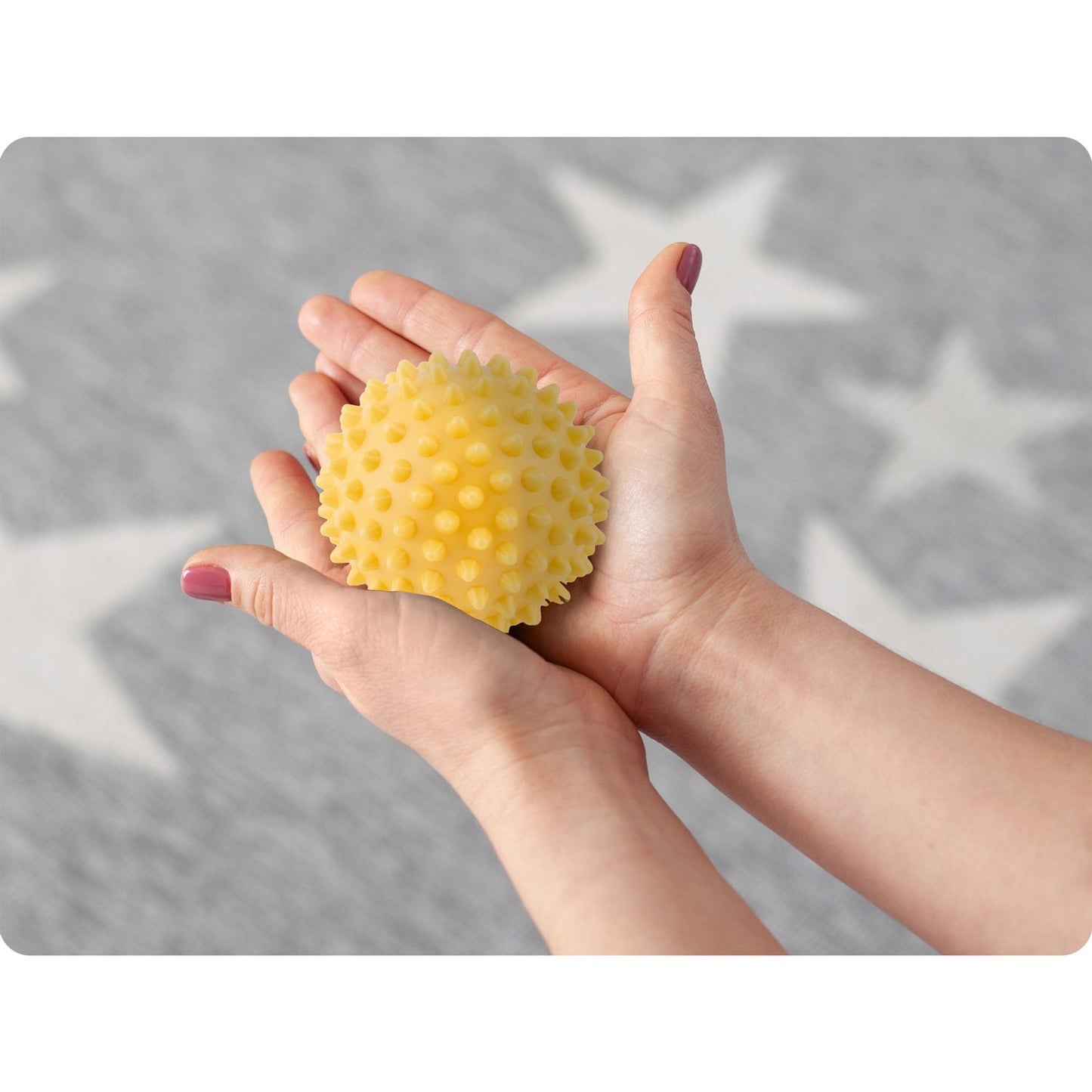 Massage and fitness ball 9.5 cm NS-957 yellow