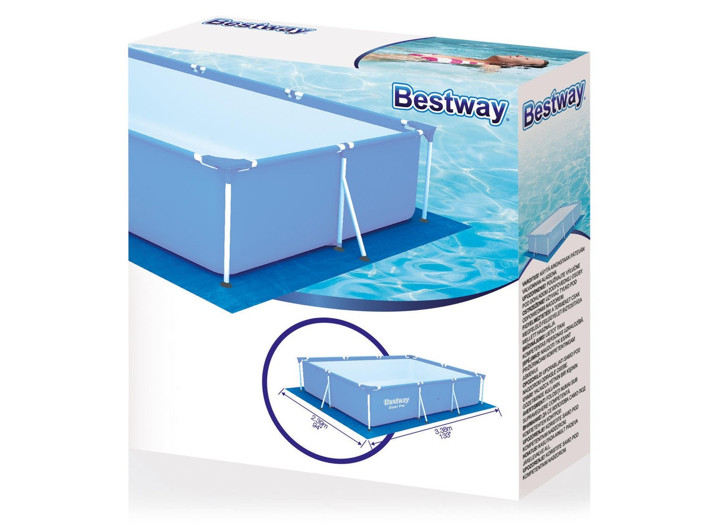 Mat 338 x 239 cm for Bestway 58101 rectangular pool