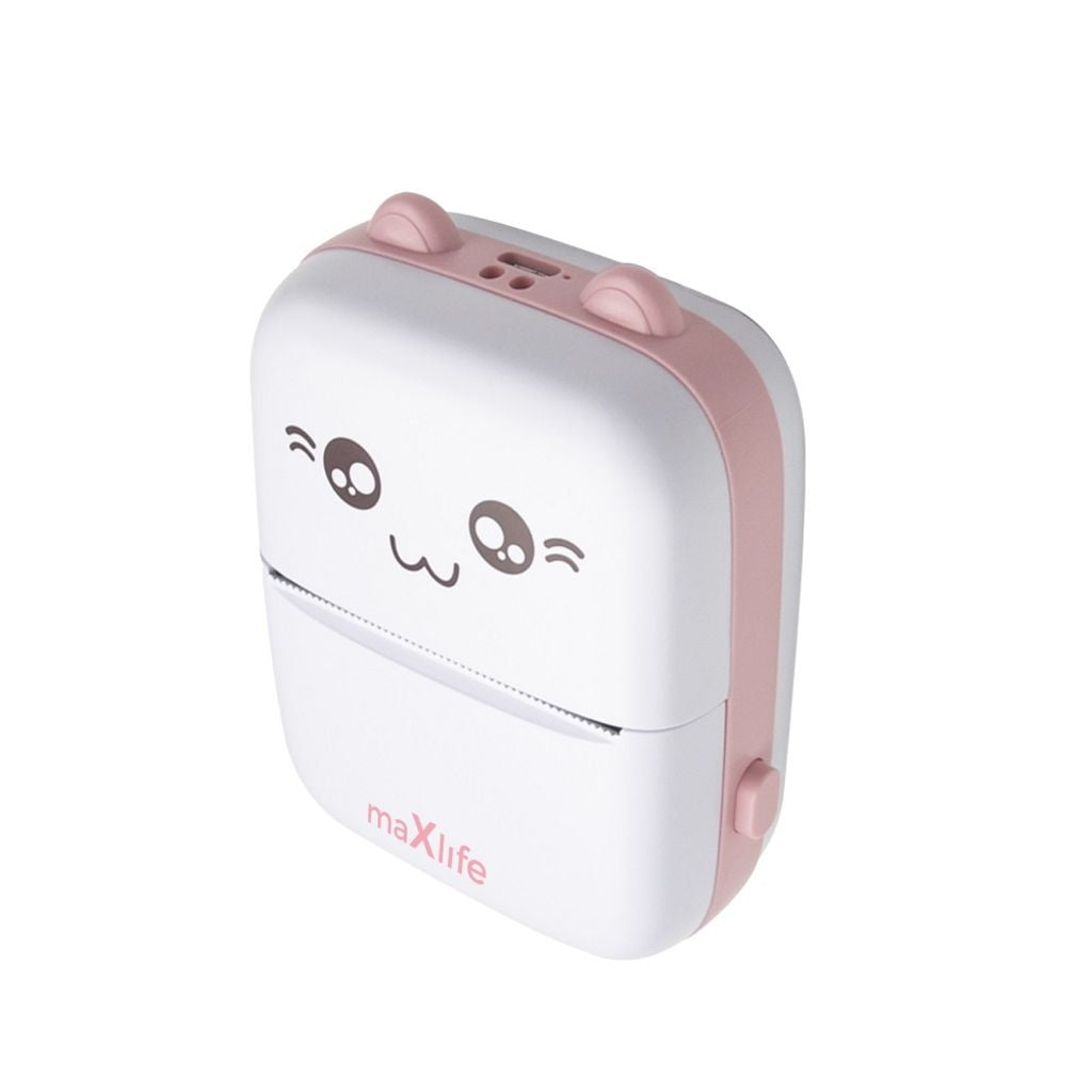 Maxlife Bluetooth Thermal Printer - Pink Cat