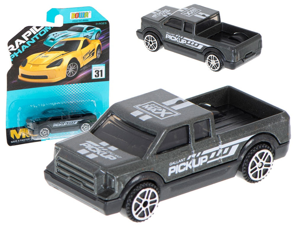 Metal car resorak pick up grey 7cm