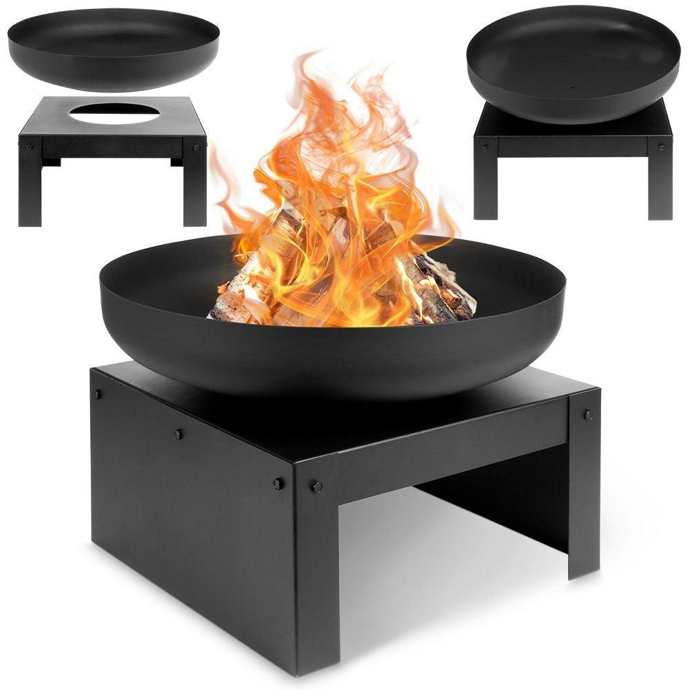 Metal fireplace, 50 cm diameter, elegant base for the garden