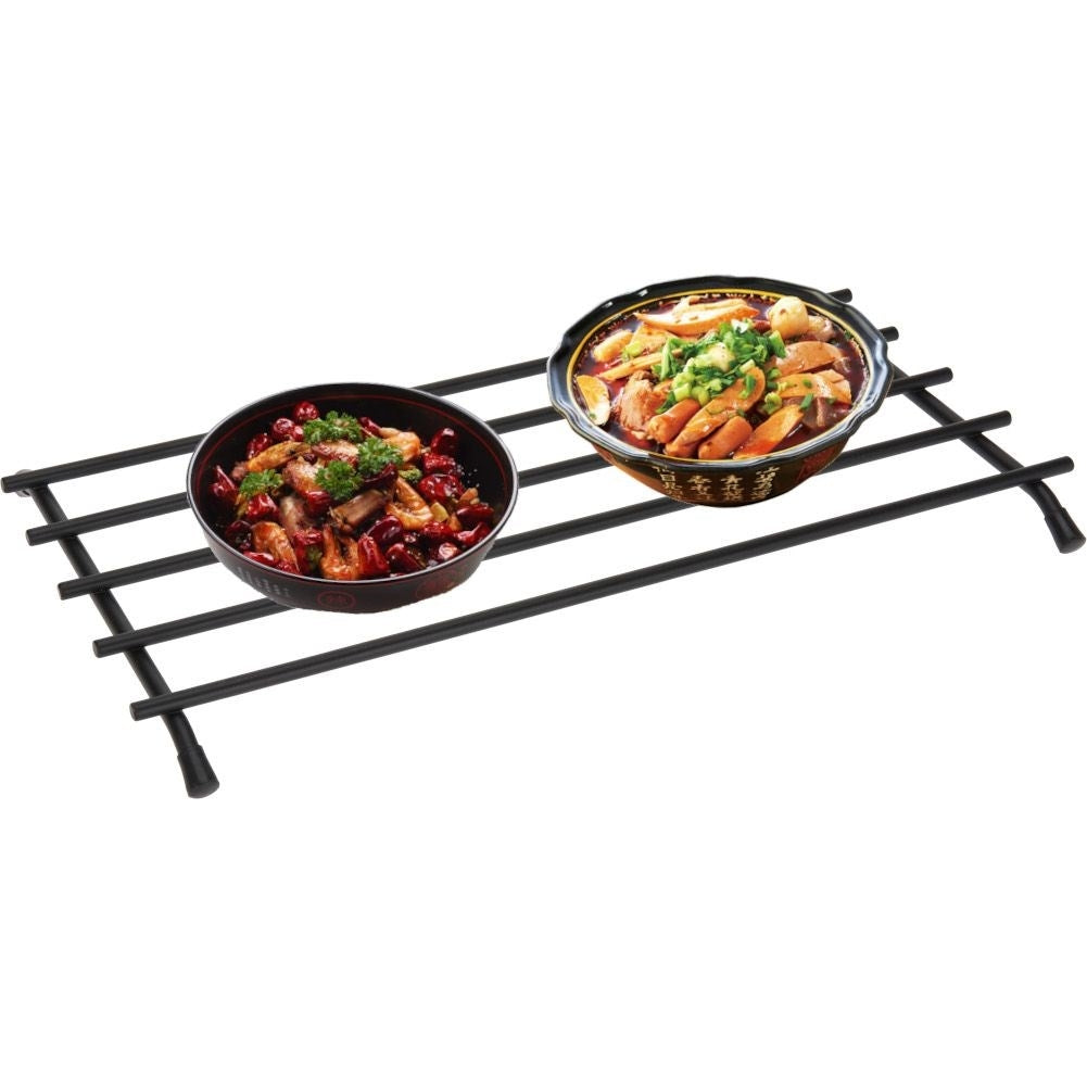 Metal rack for cooling and glazing baked goods