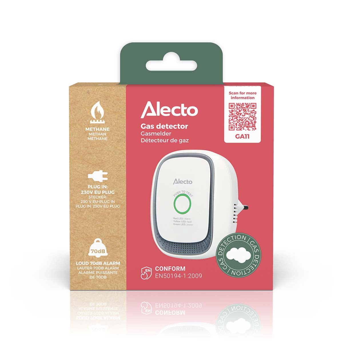 Methane Gas Detector with Visual and Acoustic Alarm