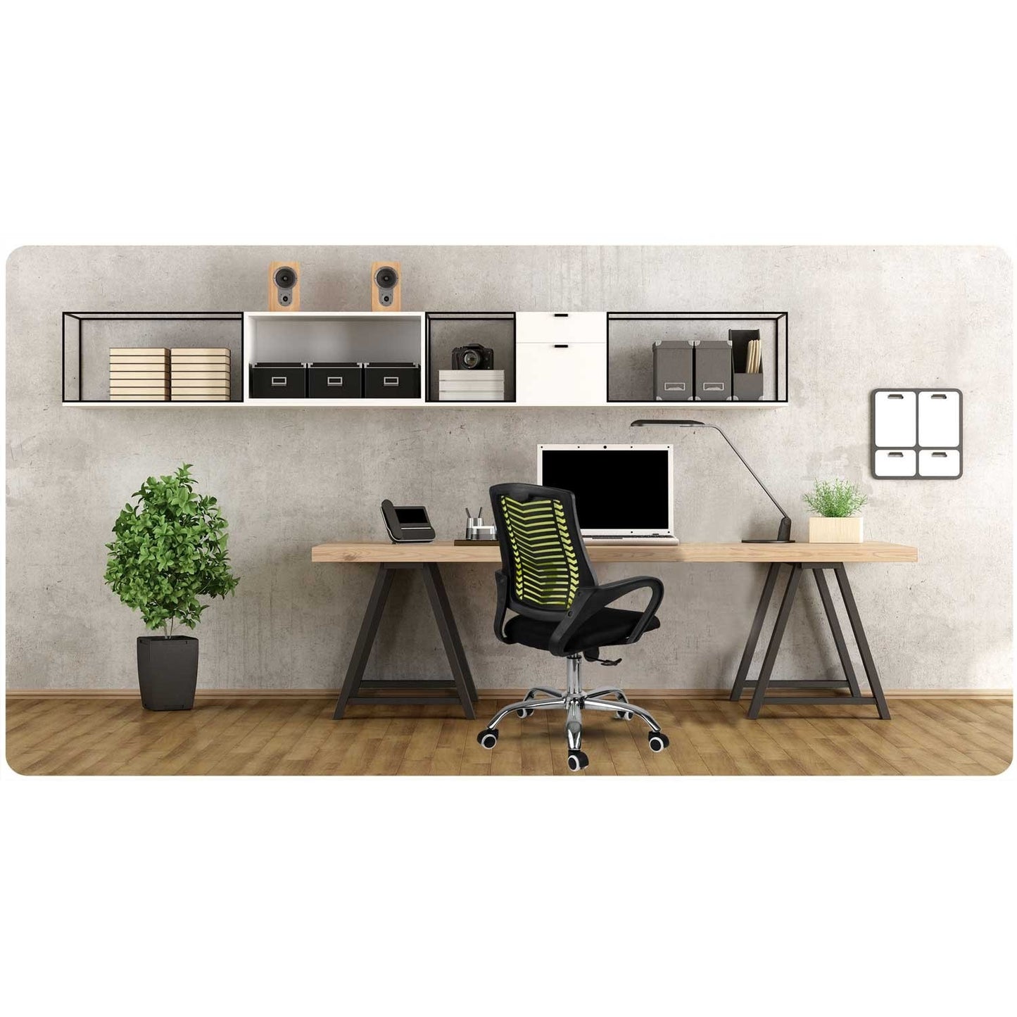 Micro-mesh office chair Sofotel Denar green