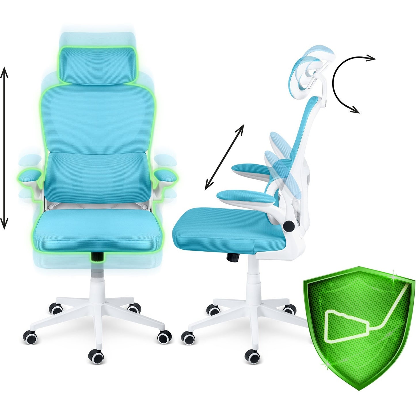Micro-mesh office chair Sofotel Formax blue