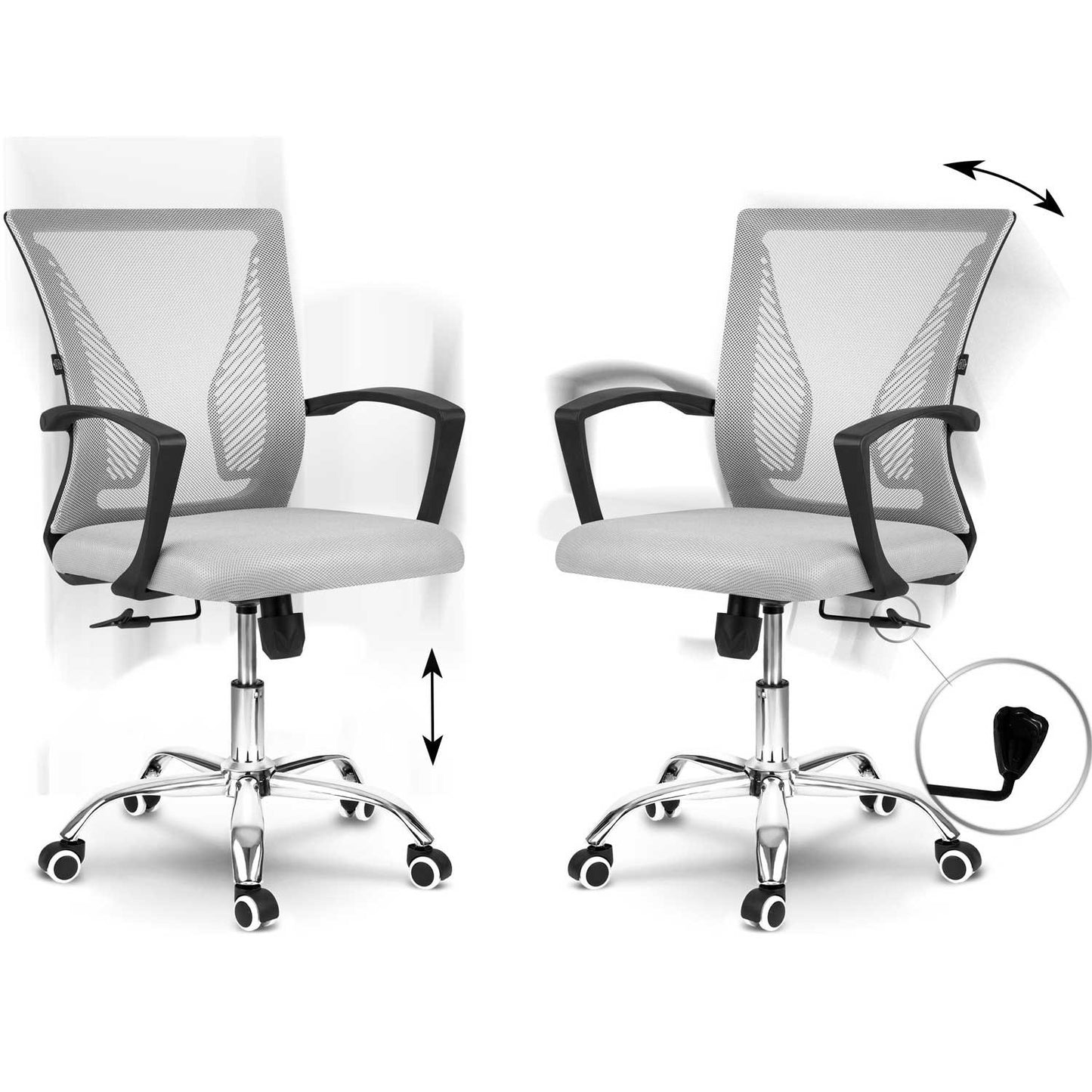 Micro-mesh office chair Sofotel Gontia gray