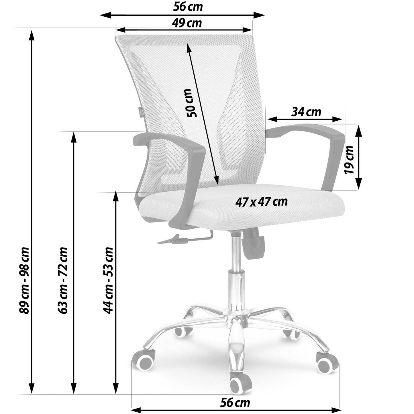 Micro-mesh office chair Sofotel Gontia pink