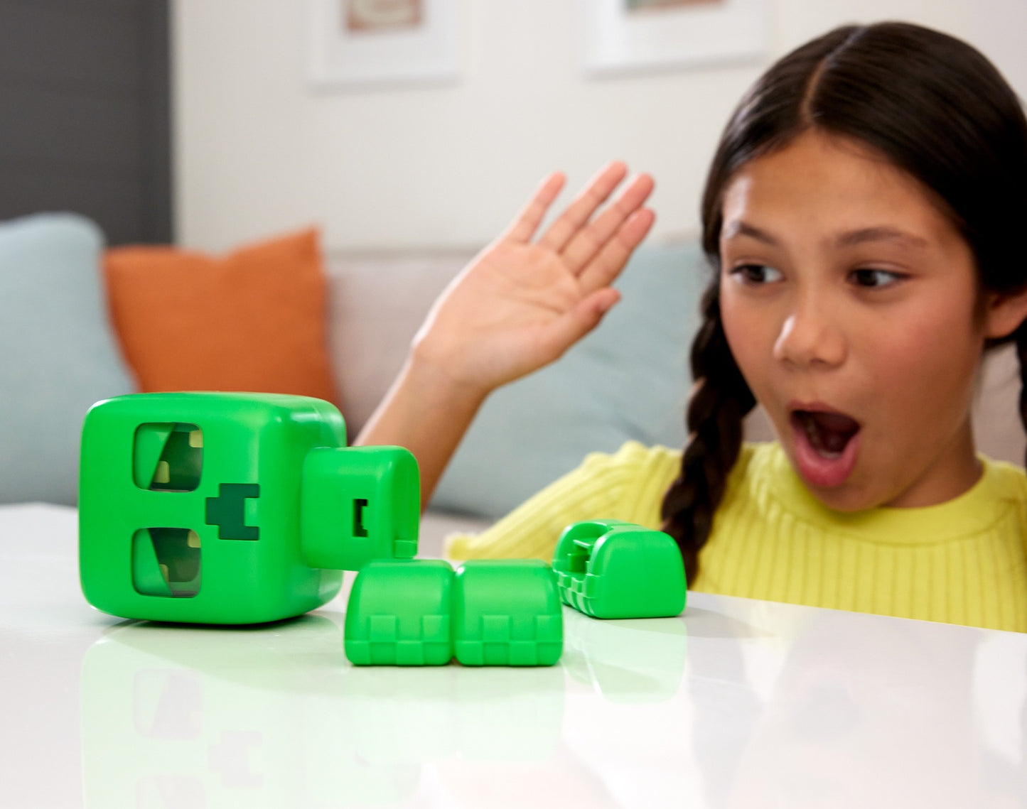 Minecraft Creeper Toy with Sound and Light, 15 cm