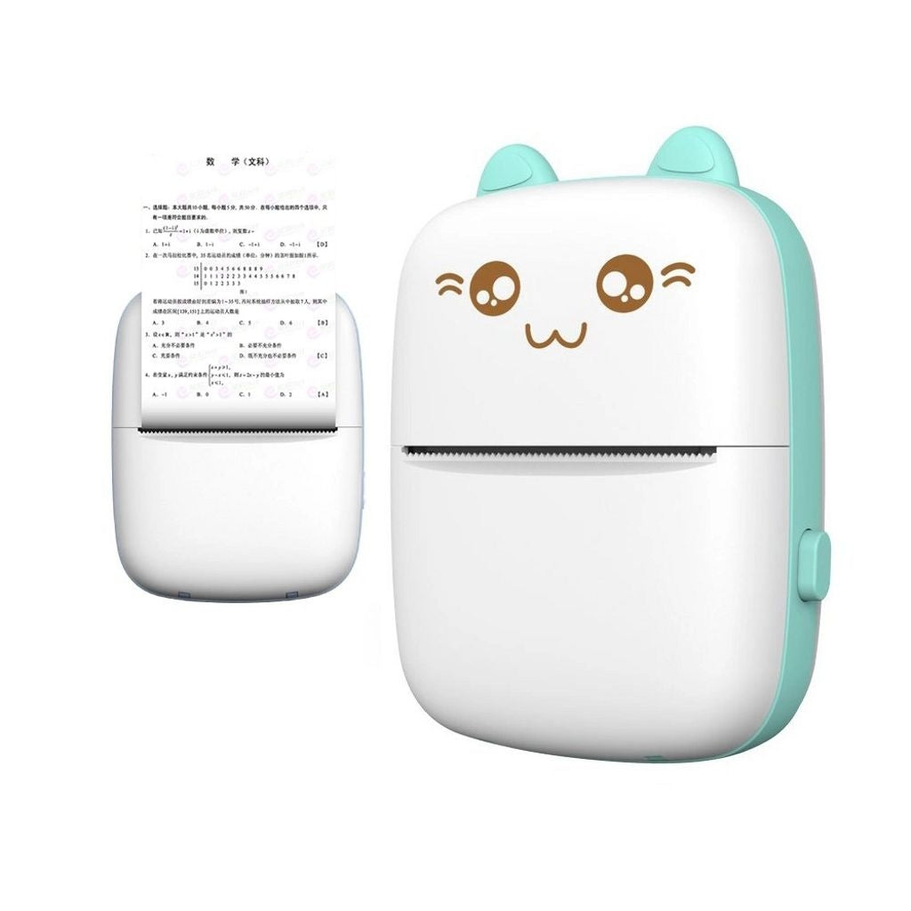 Mini Thermal Printer Cat - Blue