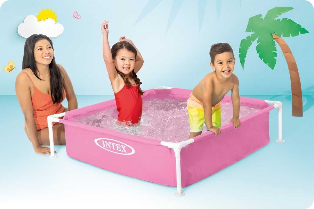 Mini frame pool for children pink 122 x 122 x 30 cm INTEX 57172
