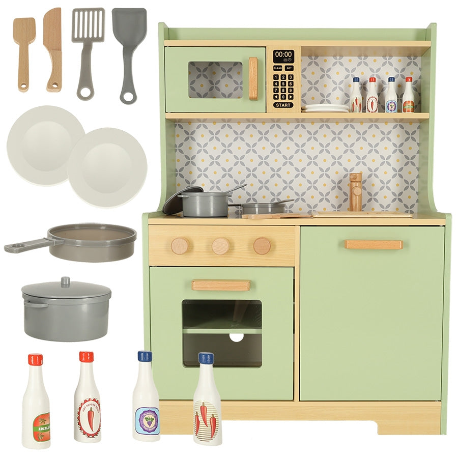 Mint MDF wooden kitchen for children