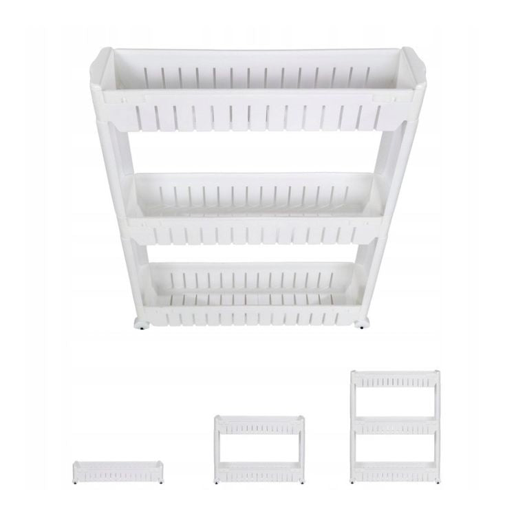 Mobile Cabinet for Washing Machine – White, On Wheels