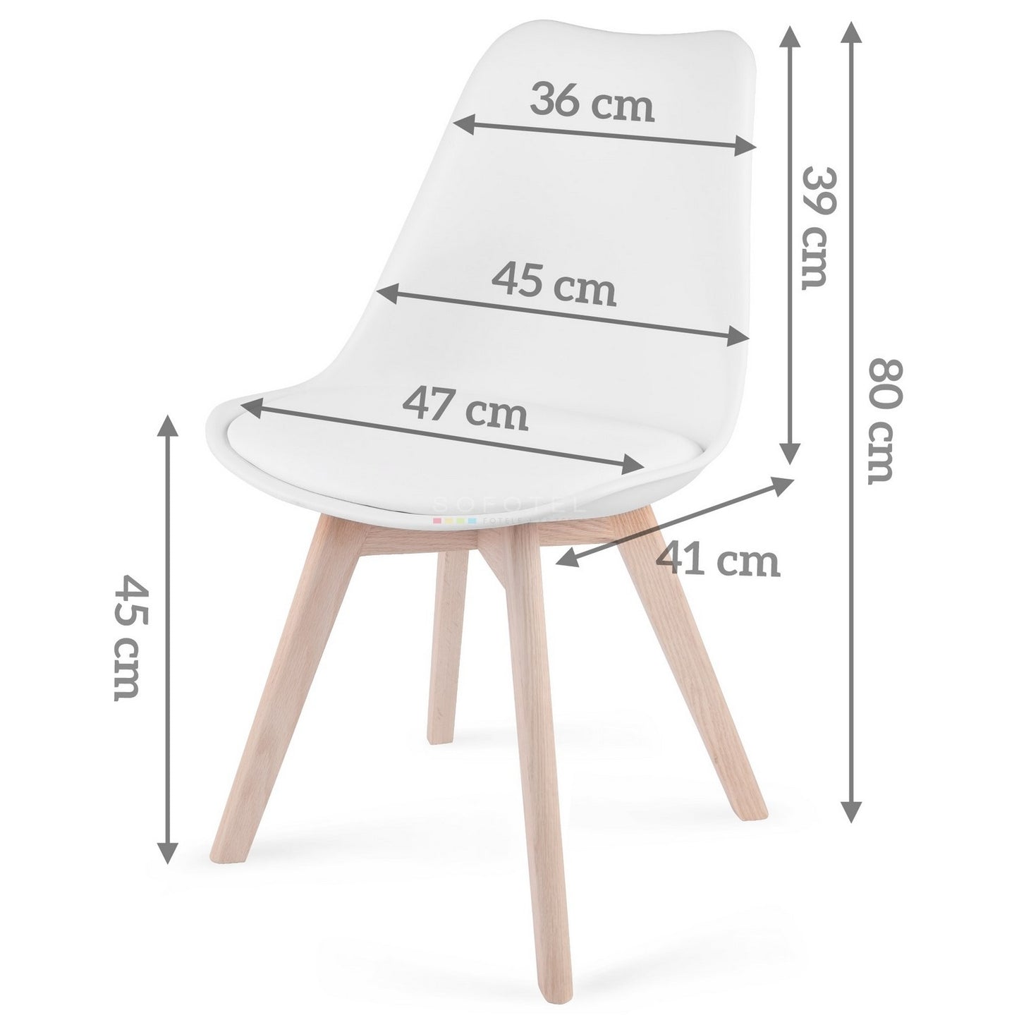 Modern Scandinavian chair Sofotel Ponti black