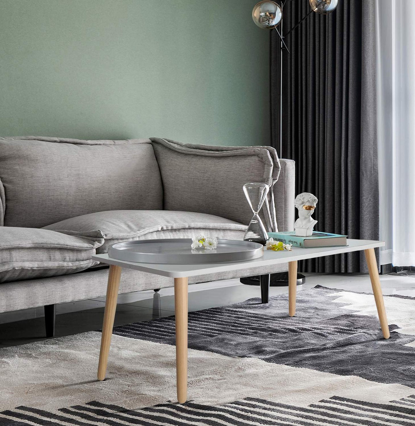 Modern Scandinavian coffee table, 100 cm