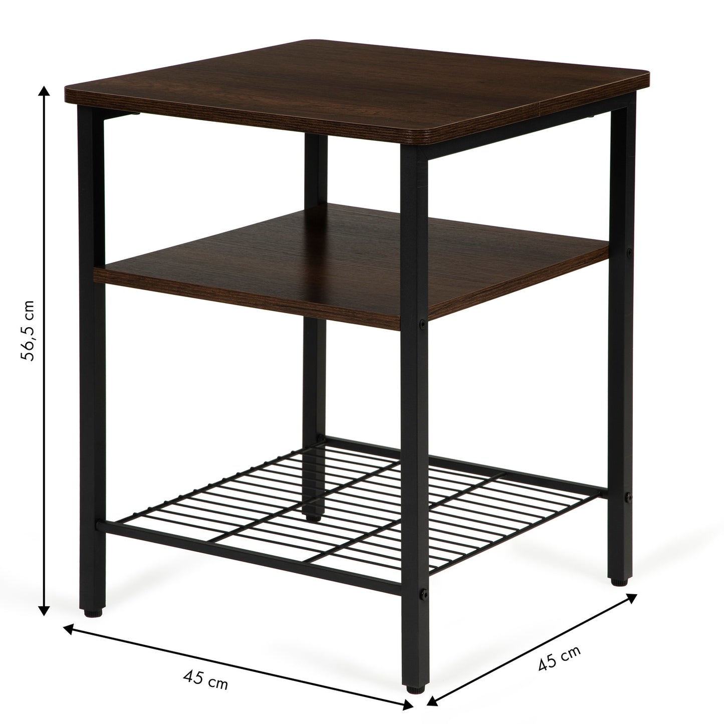 Modern coffee table with 2 shelves for the loft living room