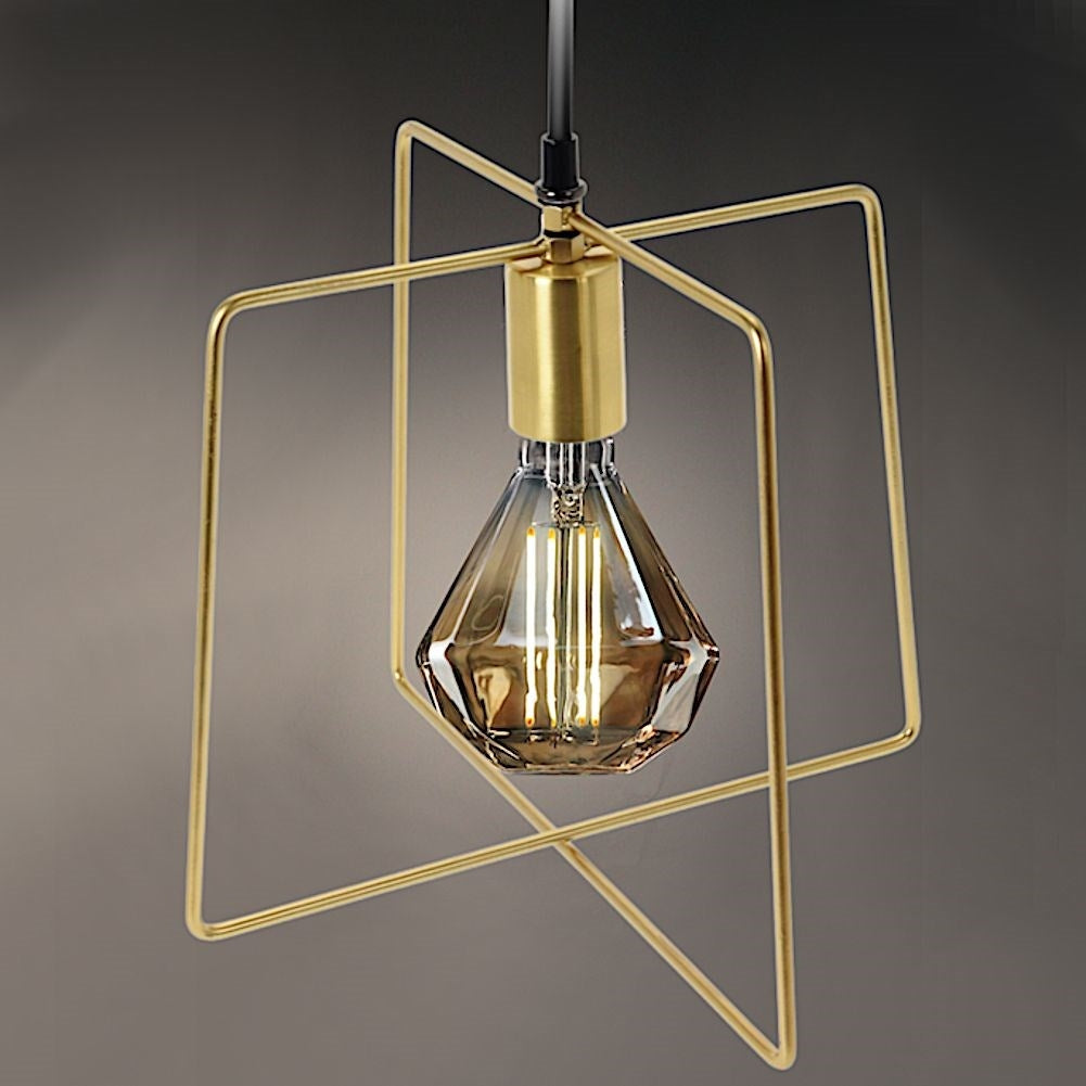 Modern industrial ceiling lamp in metal for decorative light bulbs