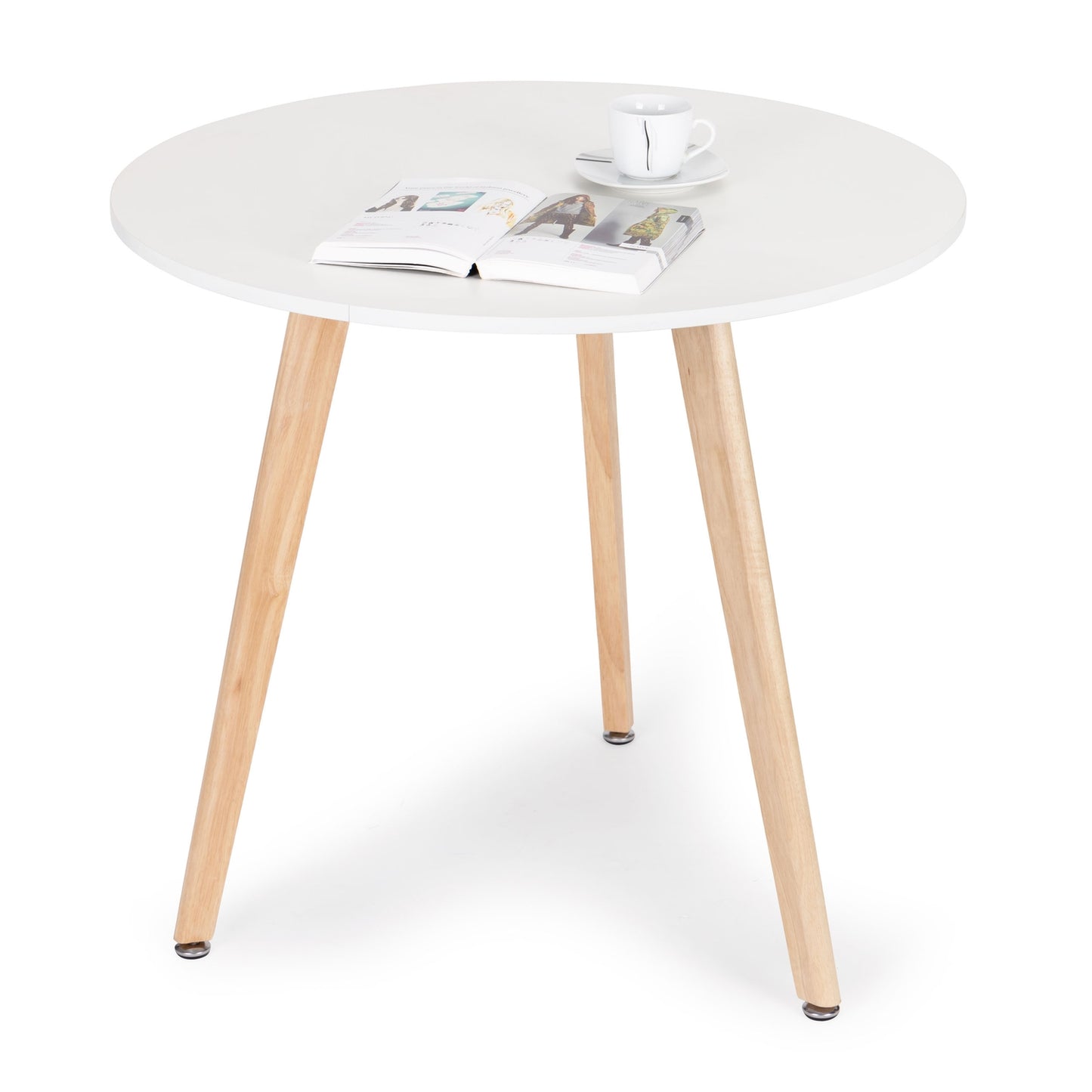 Modern wooden table for the living room kitchen 80cm