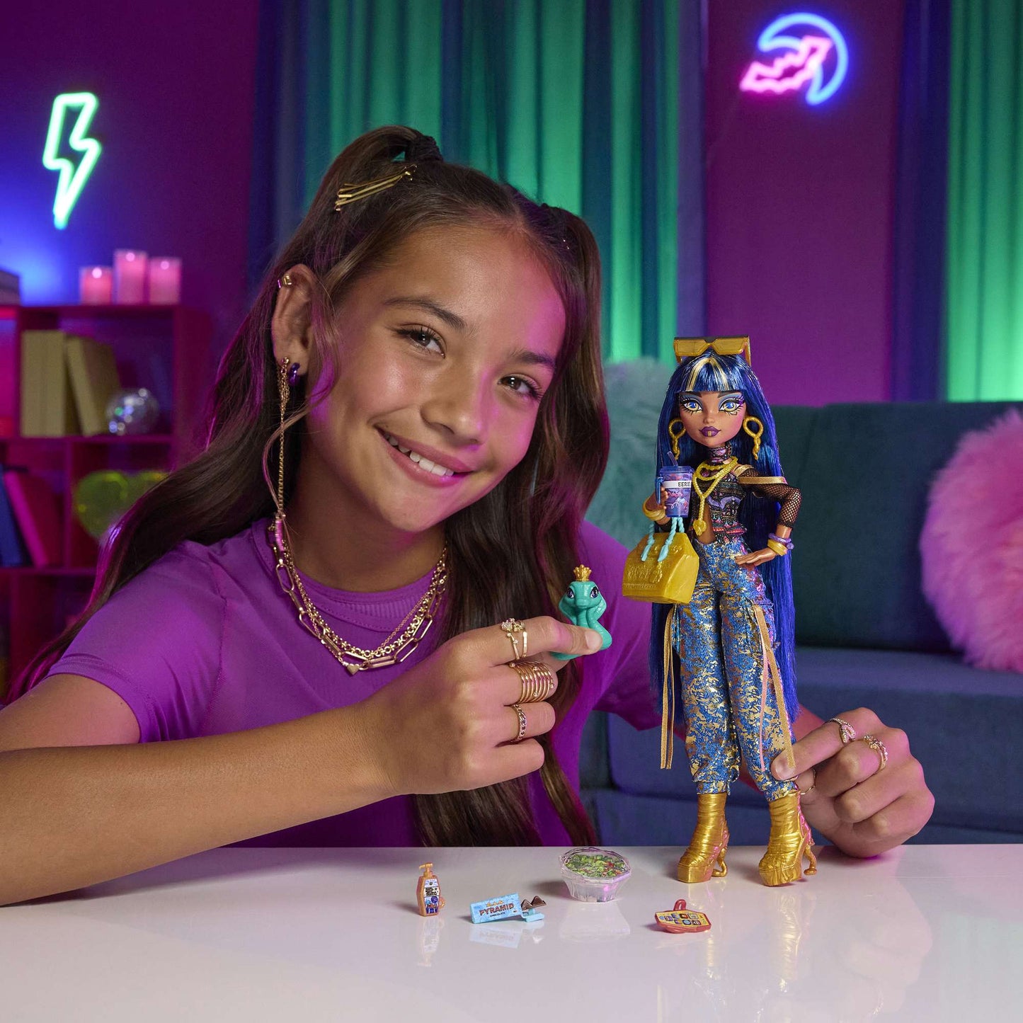 Monster High Cleo Doll with Pet Snake & Accessories
