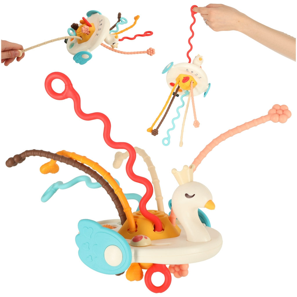 Montessori sensory teether toy for babies swan