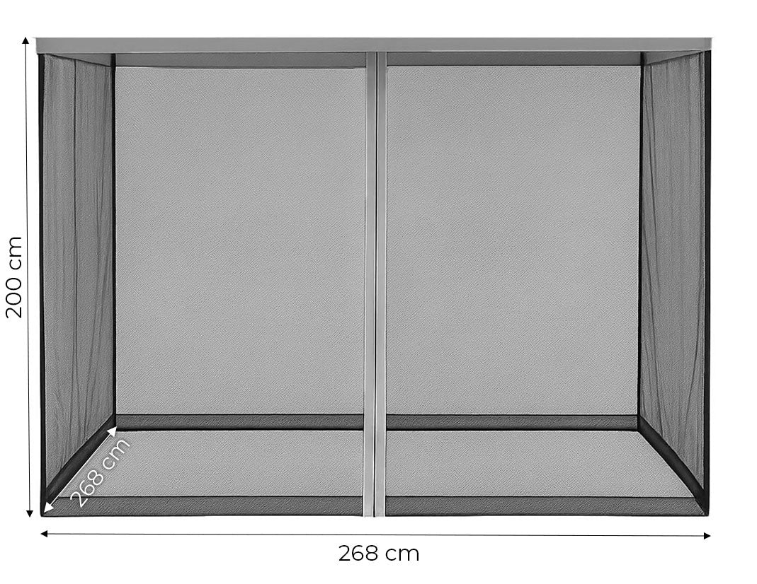 Mosquito Net for Garden Pavilion 3x3 m with Zipper Closures MultiGarden