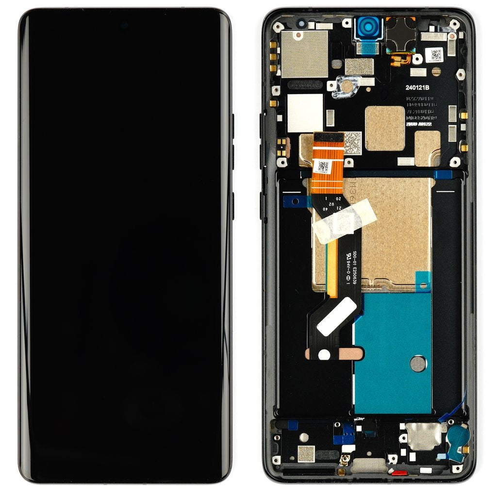 Motorola Edge 50 Pro XT2403 Skärm Med Ram - Svart