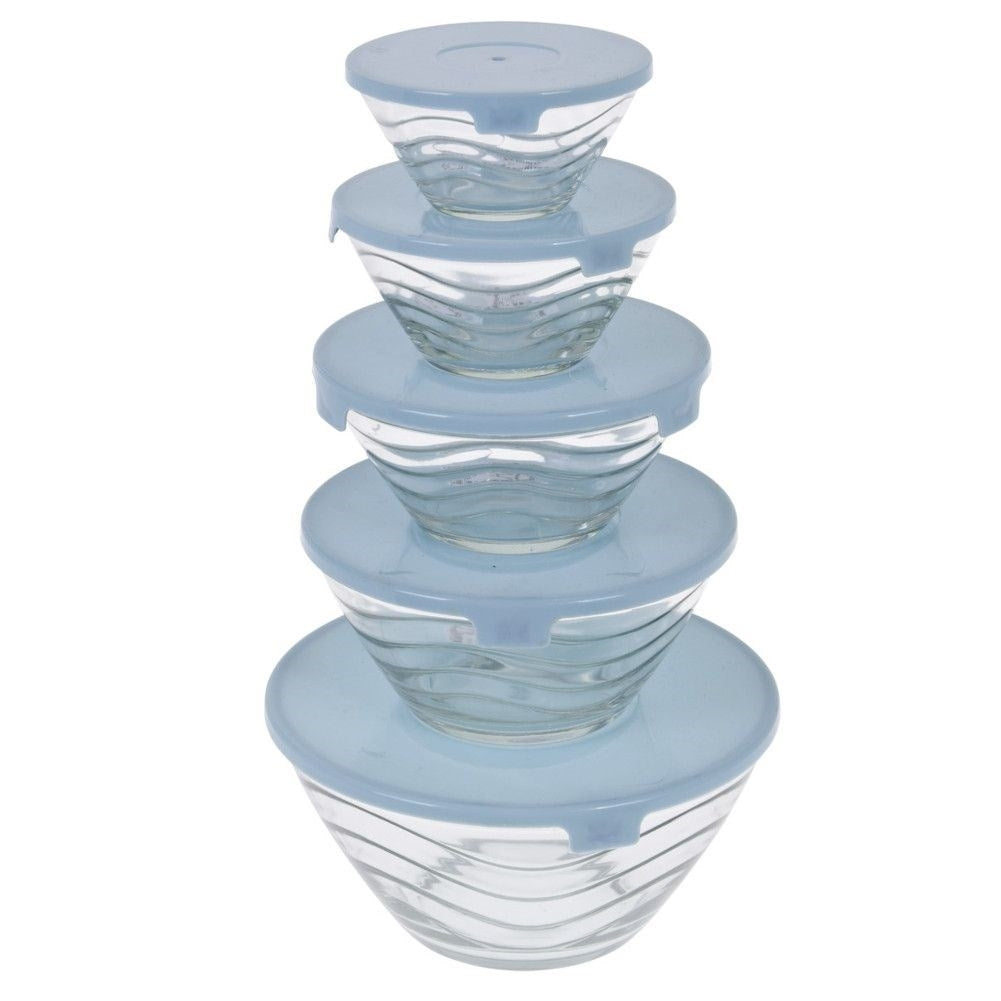 Multifunctional Glass Bowls with Lids for Storage and Serving
