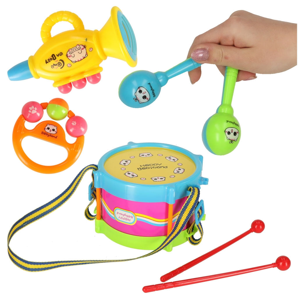 Musical instruments for children drum rattles set of 7el.