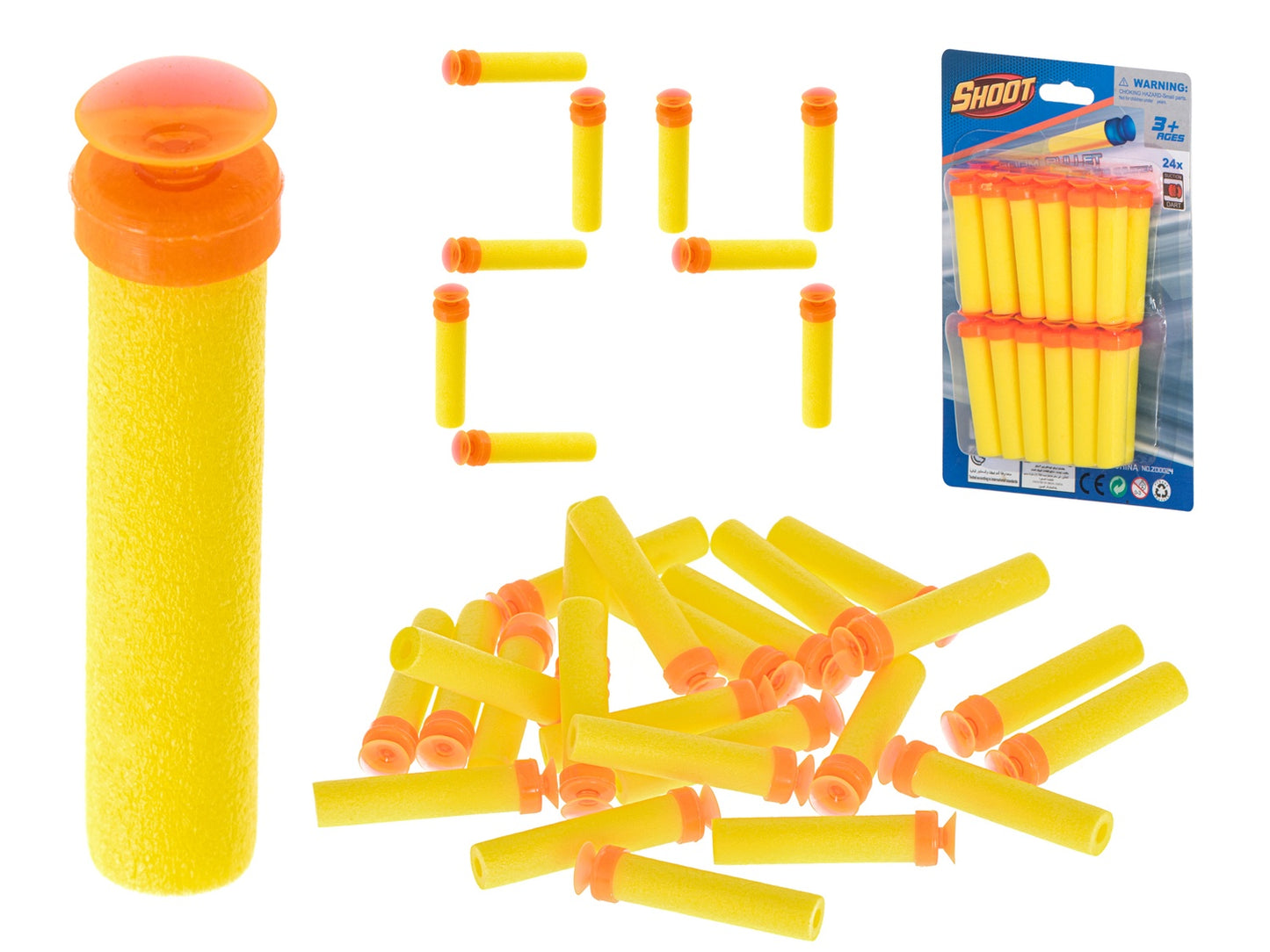 NERF-compatible arrows aumnicia for yellow 24pcs.