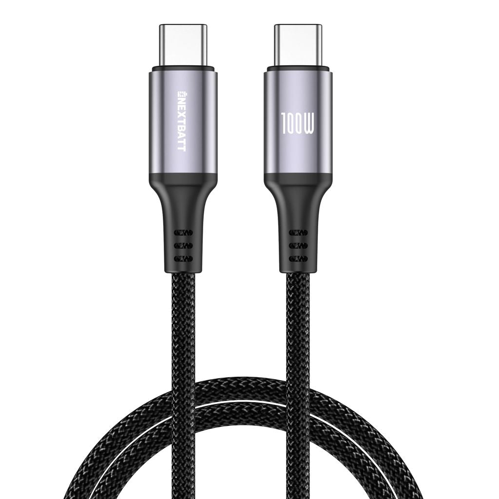 NEXTBATT USB-C to USB-C Cable 100W, 5A, 2m - Black