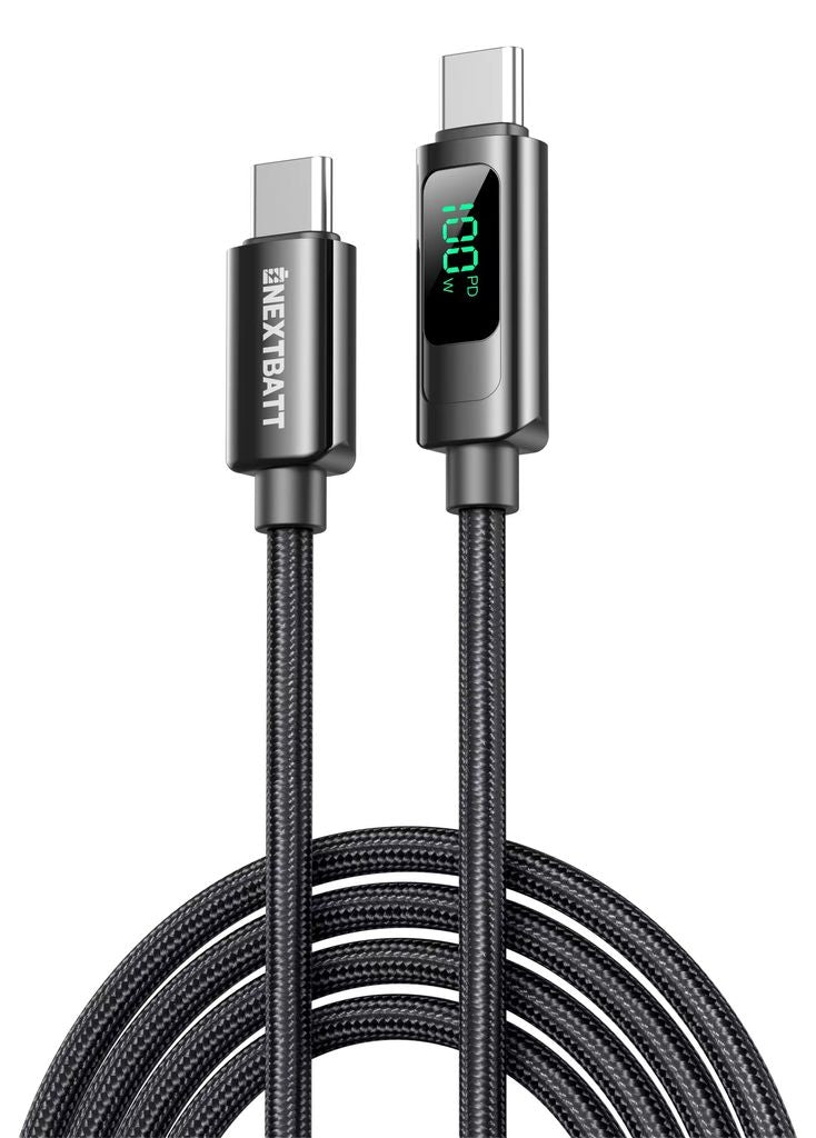 NEXTBATT USB-C to USB-C Cable Cable 100W, 5A, 2m - Black