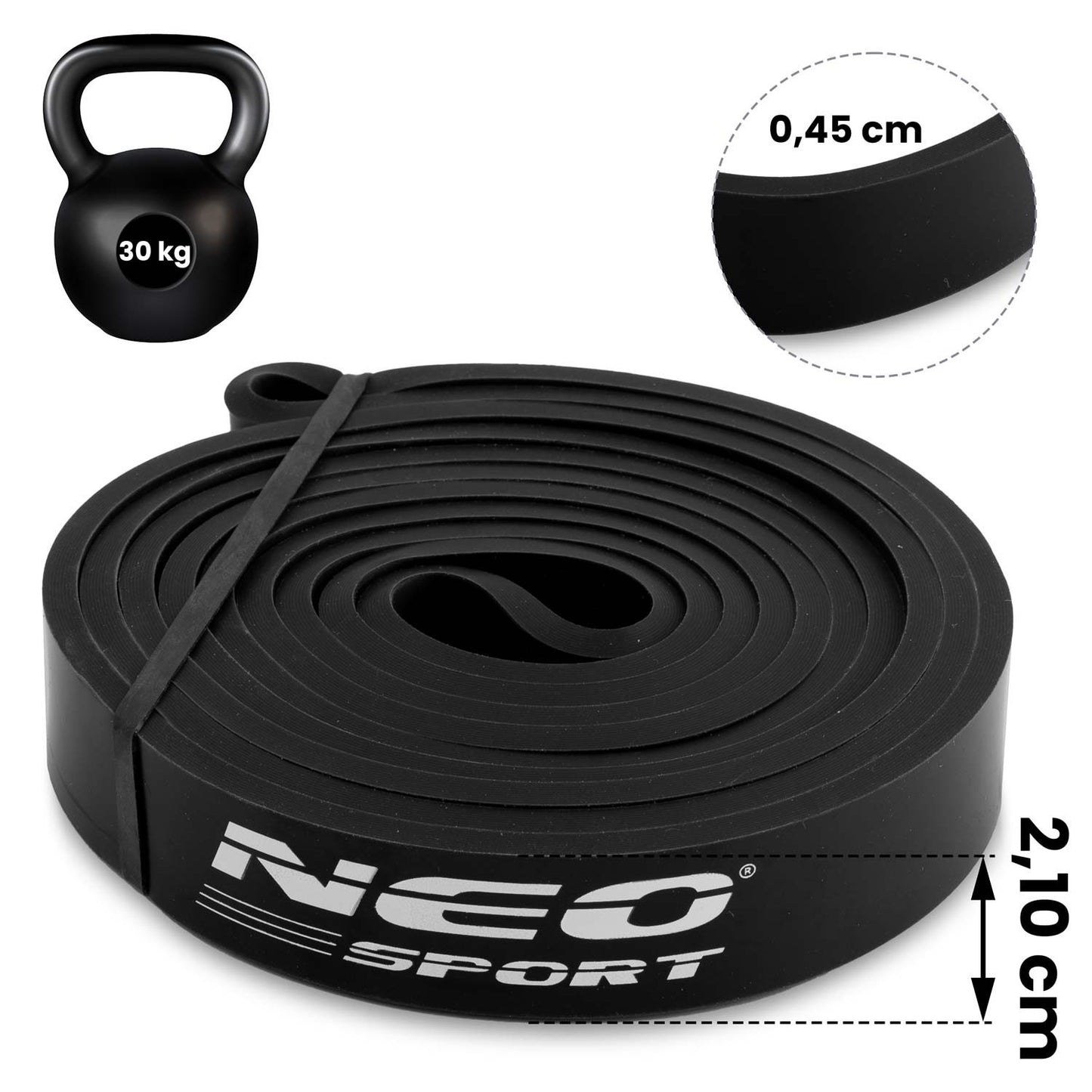 NS-960 Neo-Sport exercise resistance band, black