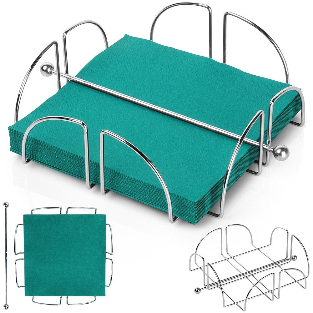 Napkin holder for indoor/outdoor use with robust design