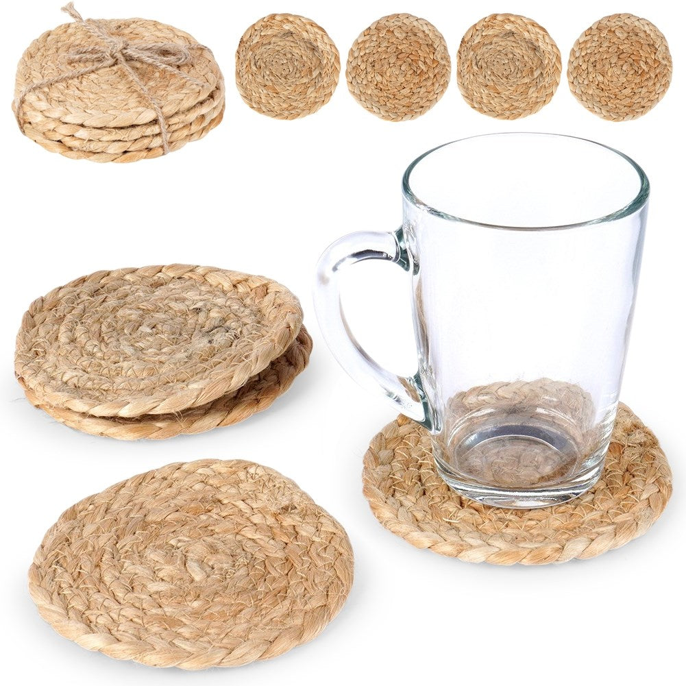 Natural cup coasters 10 cm 4 pcs.