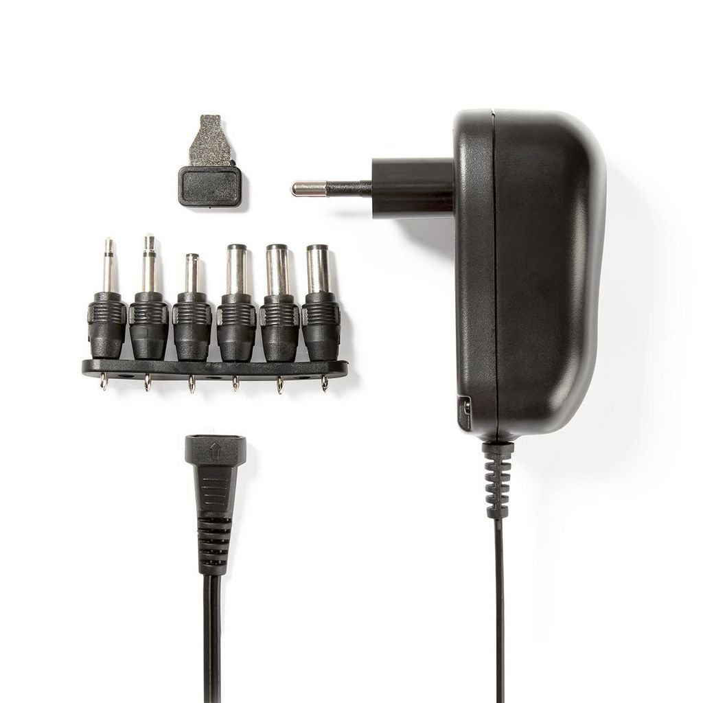 Nedis Universal Power Adapter, 12W - Black