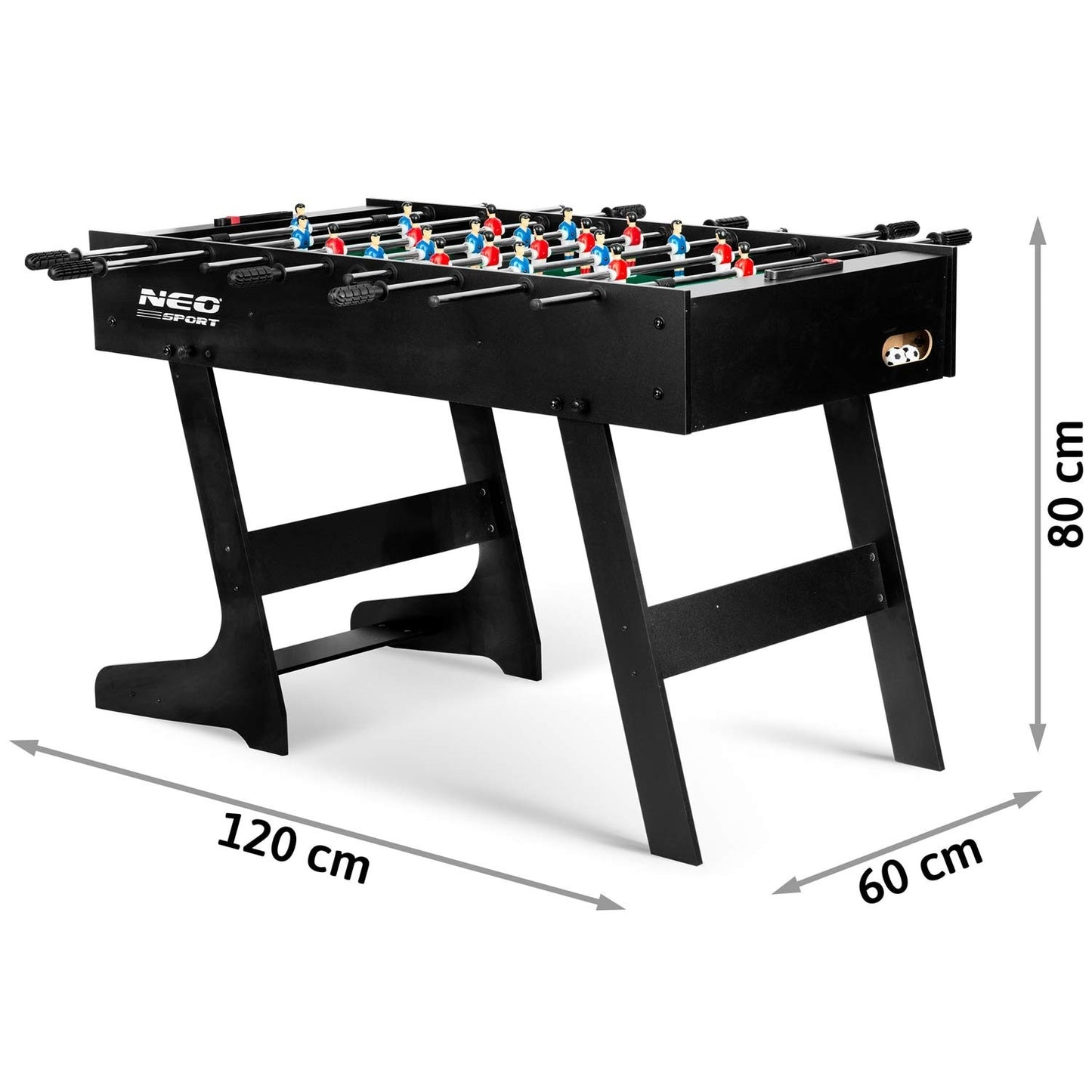 Neosport Foosball Table 121 x 61 x 80 cm NS-803 Black