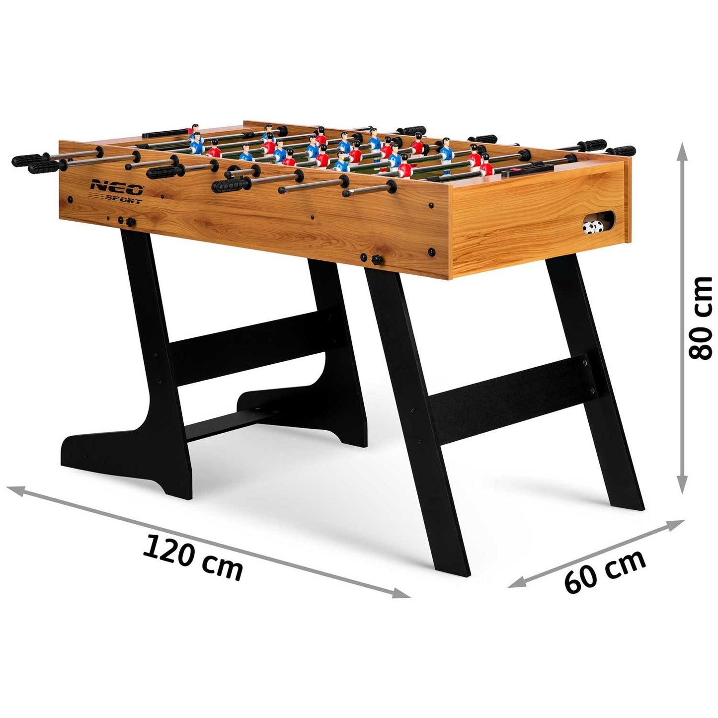 Neosport table football table 121 x 61 x 80 cm NS-803 wooden