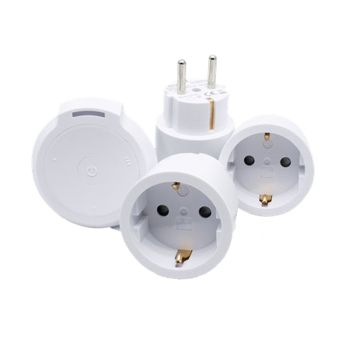 Nexa Remote-controlled wall socket, 3-pack, Remote control, Group control - White