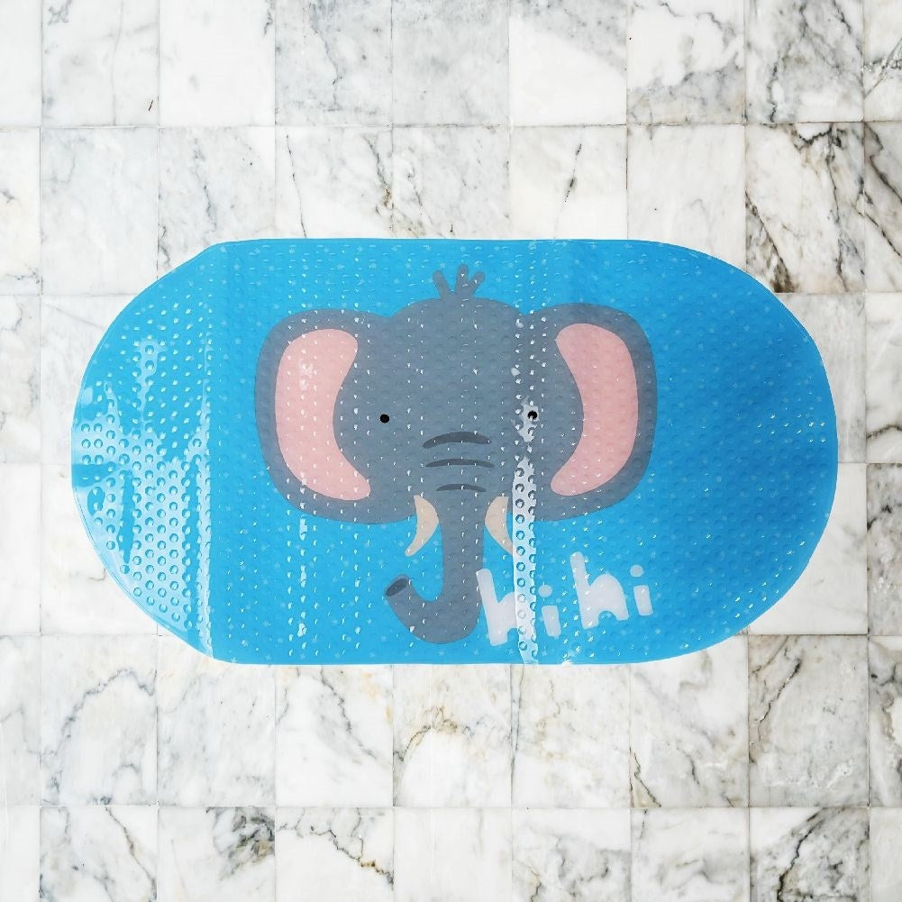 Non-slip bathtub mat with colorful children's motif