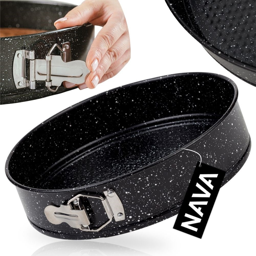 Non-stick baking pan with granite coating for cake bakingNon-stick baking pan with granite coating for cake bakingDiscover our high-quality baking pan with non-stick granite coating that makes baking cakes easy. This baking tin is ideal for use in