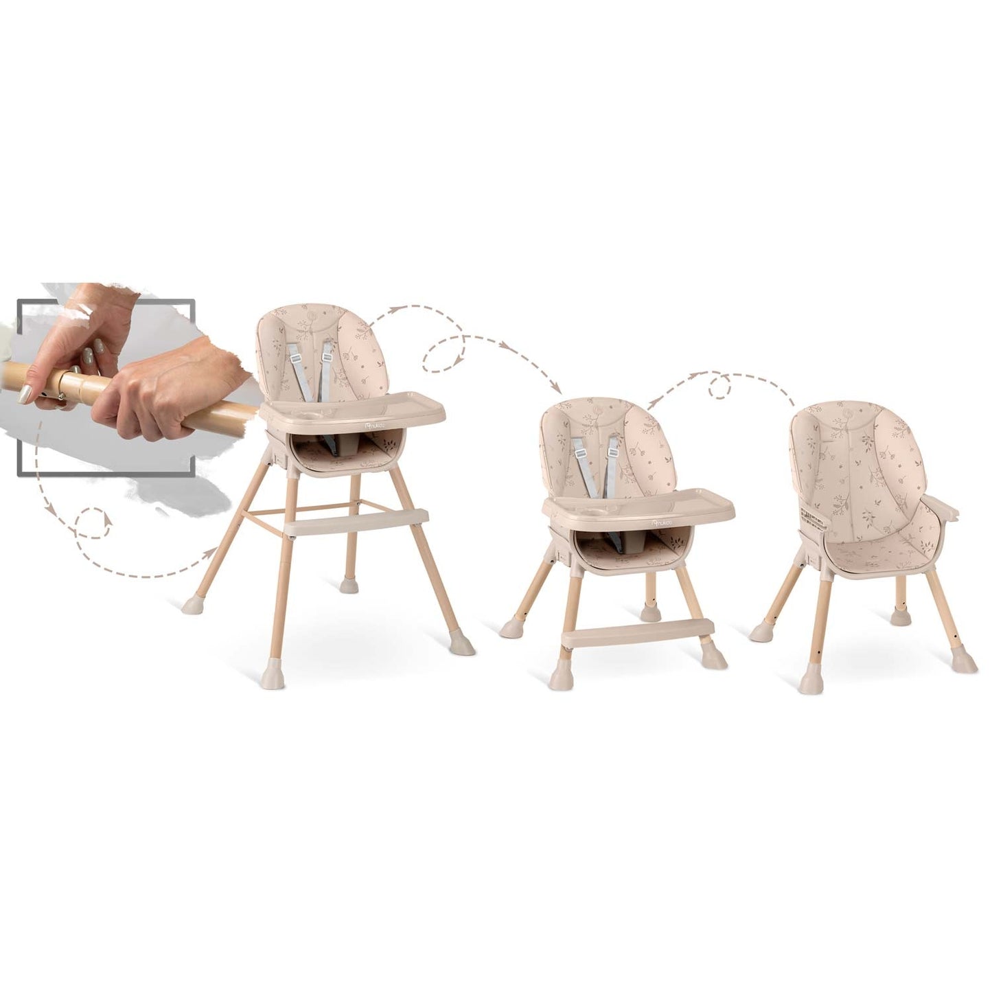 Nukido Tilo Beige Highchair