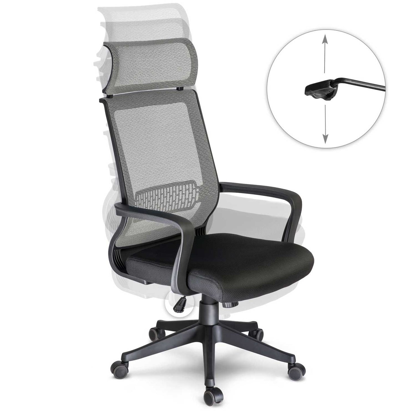 Office chair, micro mesh swivel chair, Nosberg - TILT mechanism